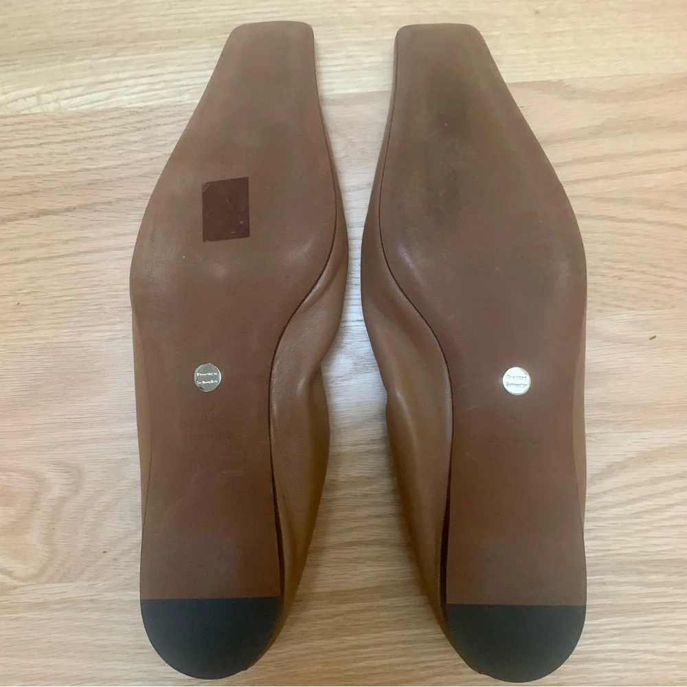 NIB PROENZA SCHOULER Kristie Ballet Flat Brown Square Toe Minimalist Neutral 41 - Picture 10 of 16